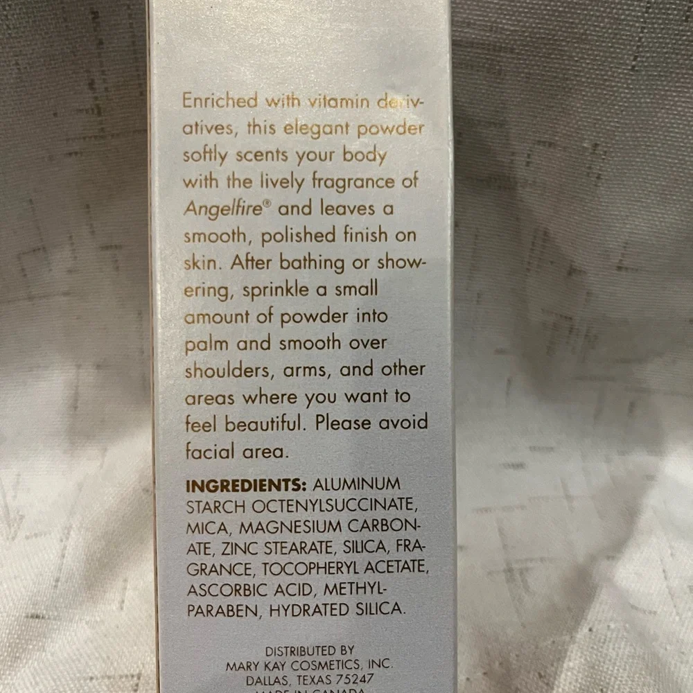Mary Kay Angelfire Body Powder with Gold Accents